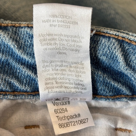 PACSUN Mom Jeans. High Waist Tapered Med Light Wash Relaxed Fit Size 25 - Picture 5 of 12